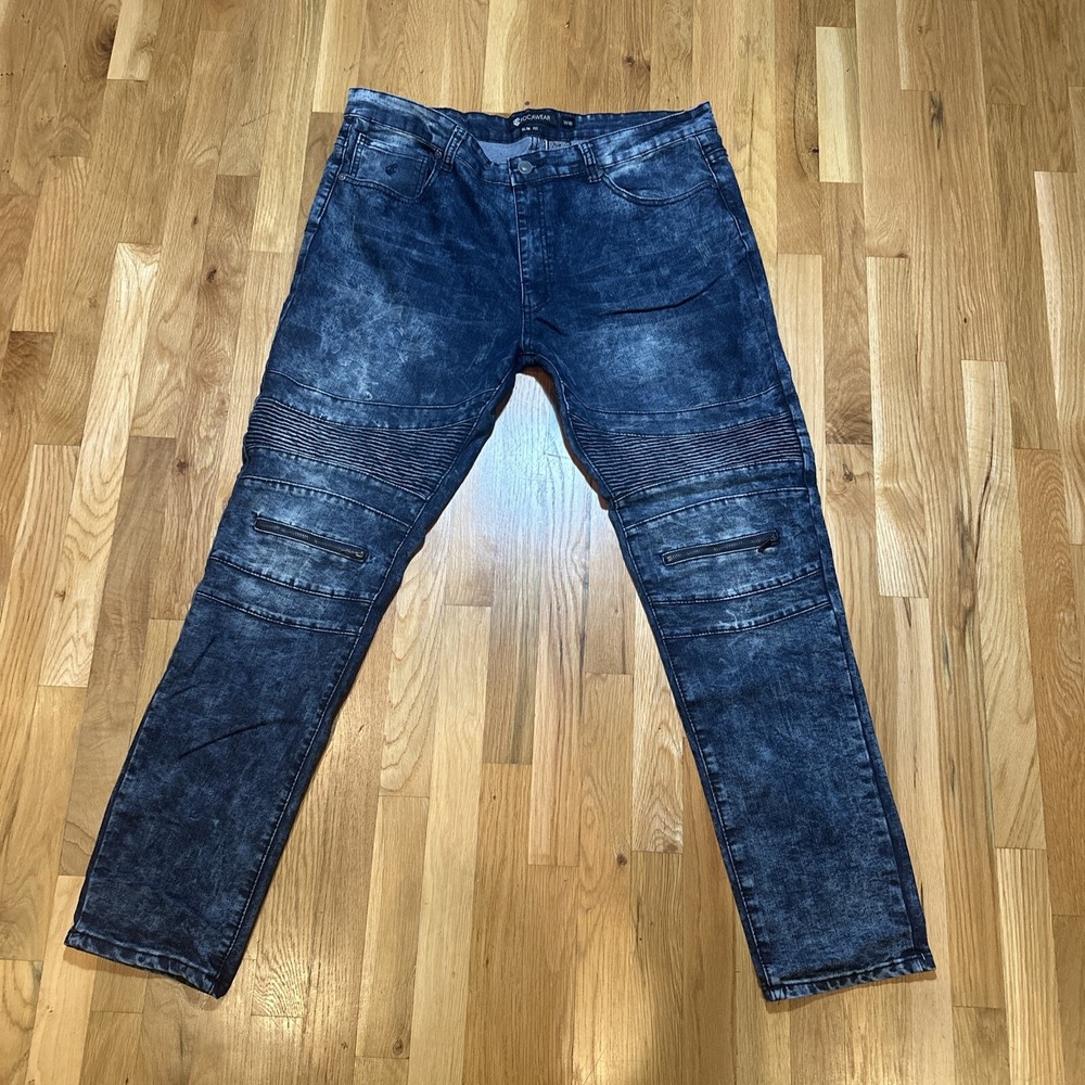 RARE VINTAGE  ROCAWEAR SLIM FIT JEANS‎ ZIPPER/KNEES 40x32